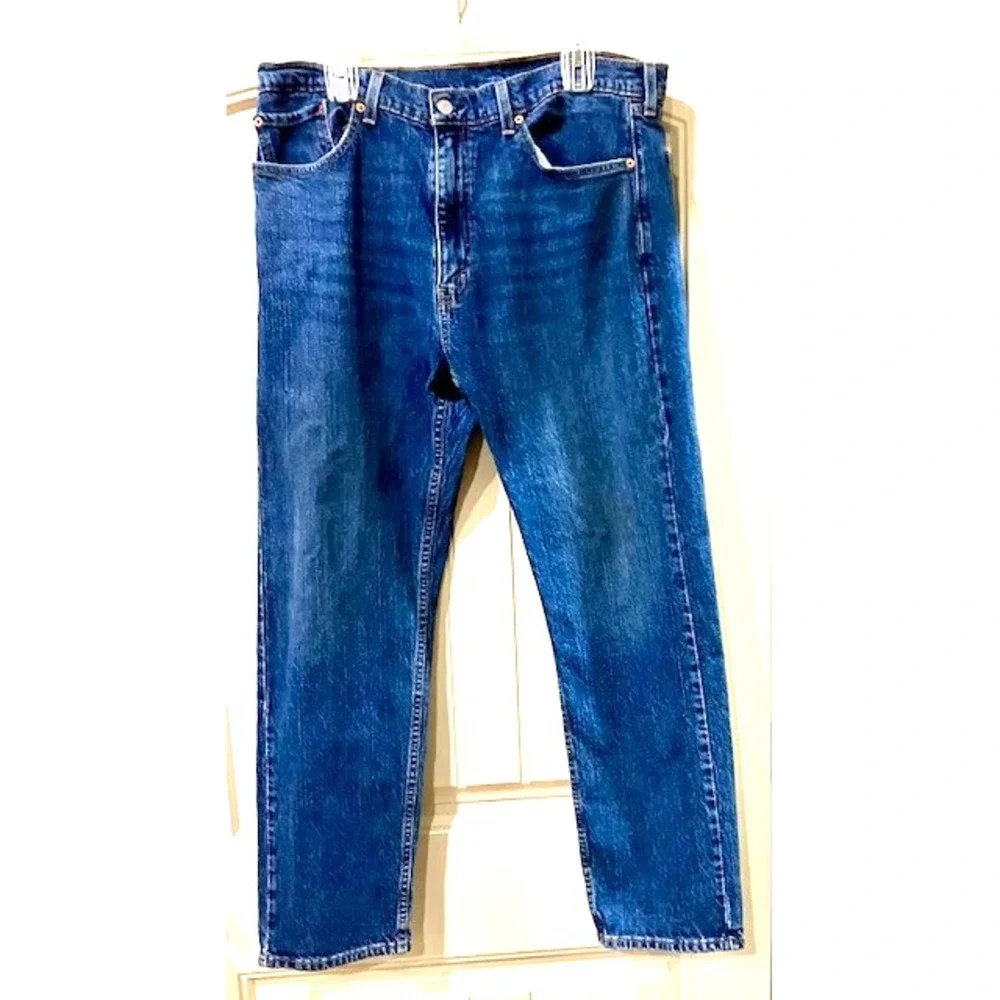 Levi's 505 Jeans Men's 38 X 30 Regular Fit Straight Leg Denim Medium Wash